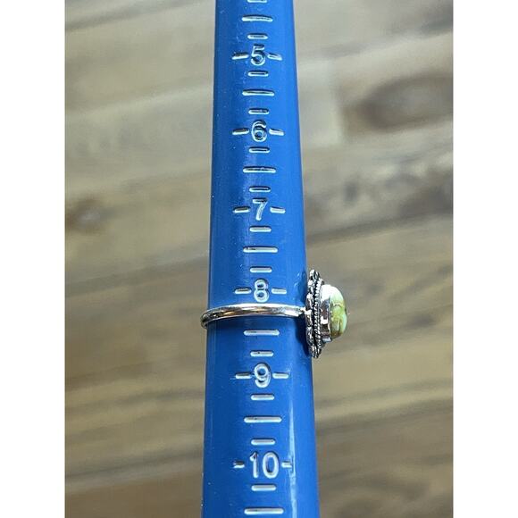 Palomino Turquoise Sterling Silver Ring Sz 8.25 Southwestern Teardrop Floral - Picture 6 of 6